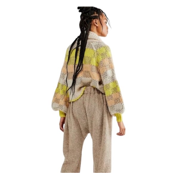Free People Check Me Out Pullover Sweater Size Small Bright Colourful - Picture 14 of 16